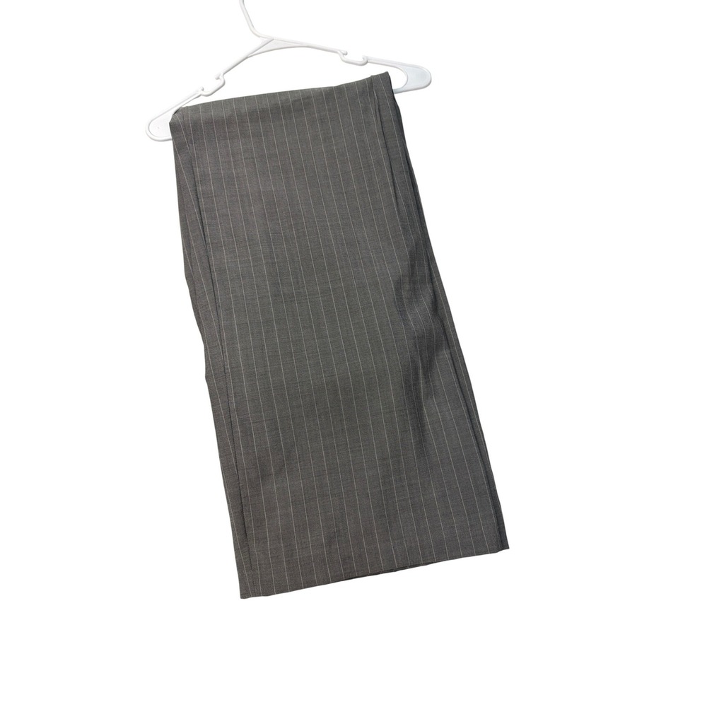 BOSS Hugo Boss Gray Pinstripe Sleeveless Vest and Wide Leg Pant Suit Set Size 4 - Picture 8 of 9